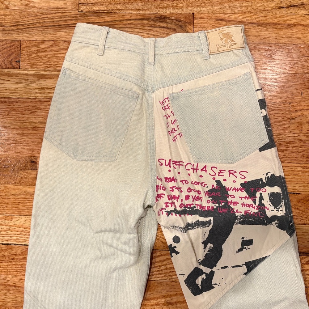 One of a kind denim with Patchwork Size 26
